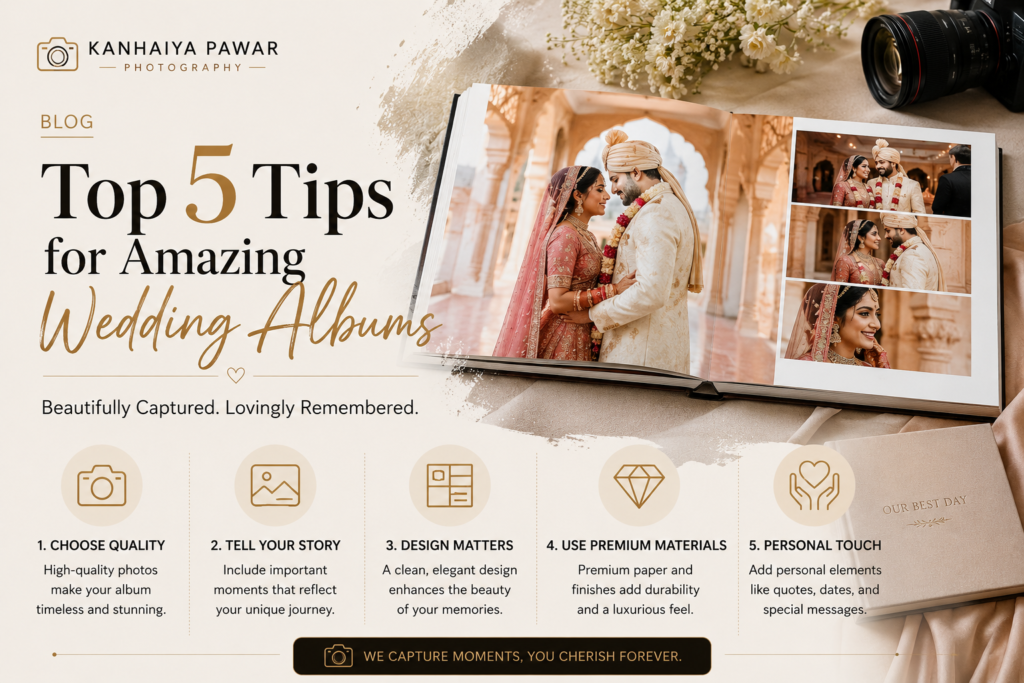 Top 5 Tips for Amazing Wedding Albums